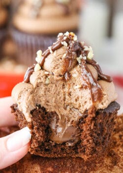 inside image of Nutella Chocolate Cupcakes