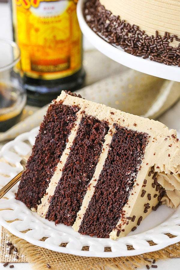 Kahlua Coffee Chocolate Layer Cake slice