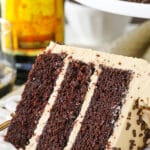 slice of Kahlua Coffee Chocolate Layer Cake