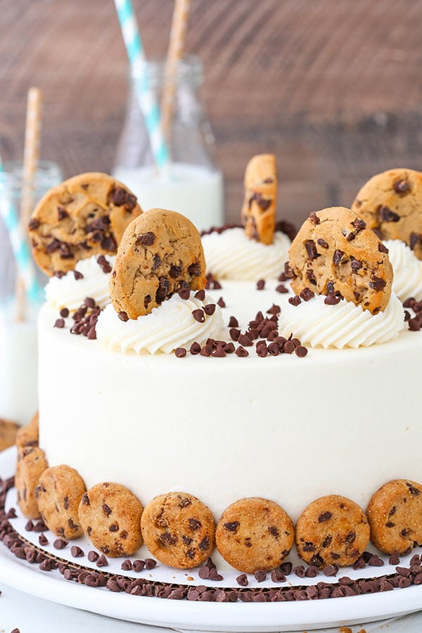 Decorated Milk and Cookies Layer Cake