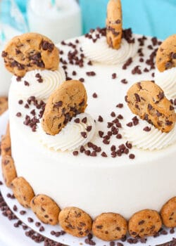 overhead image of Milk and Cookies Layer Cake