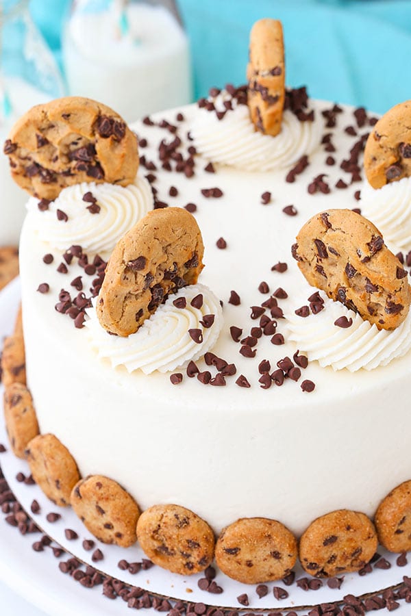 overhead image of Milk and Cookies Layer Cake