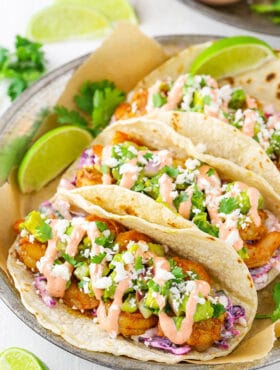 image of Spice Sriracha Shrimp Tacos