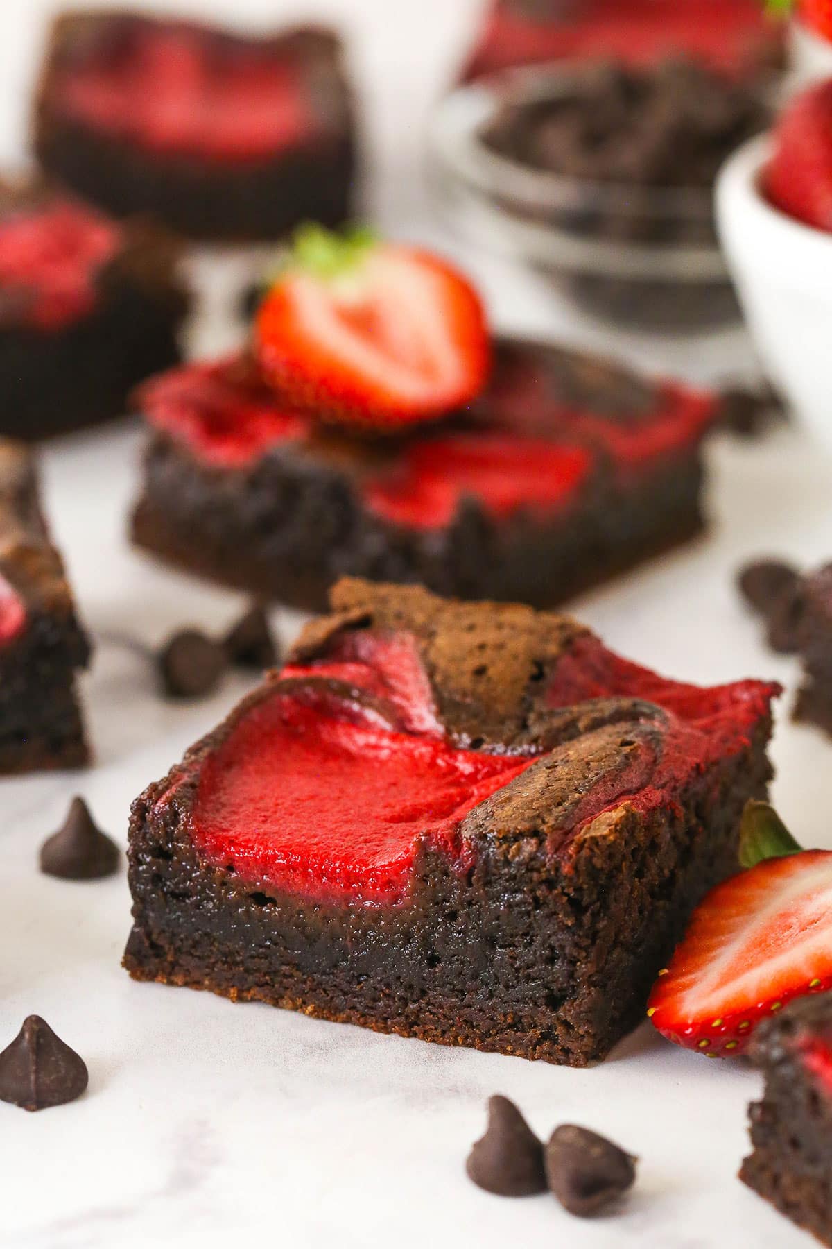 FudgyStrawberry Brownies - Easy Strawberry Dessert Idea!