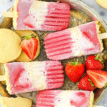 overhead image of Strawberry Shortcake Popsicles