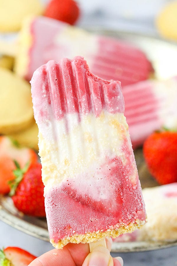 Best Strawberry Shortcake Popsicles 