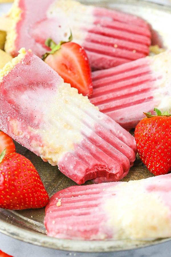 Favorite Strawberry Shortcake Popsicles 