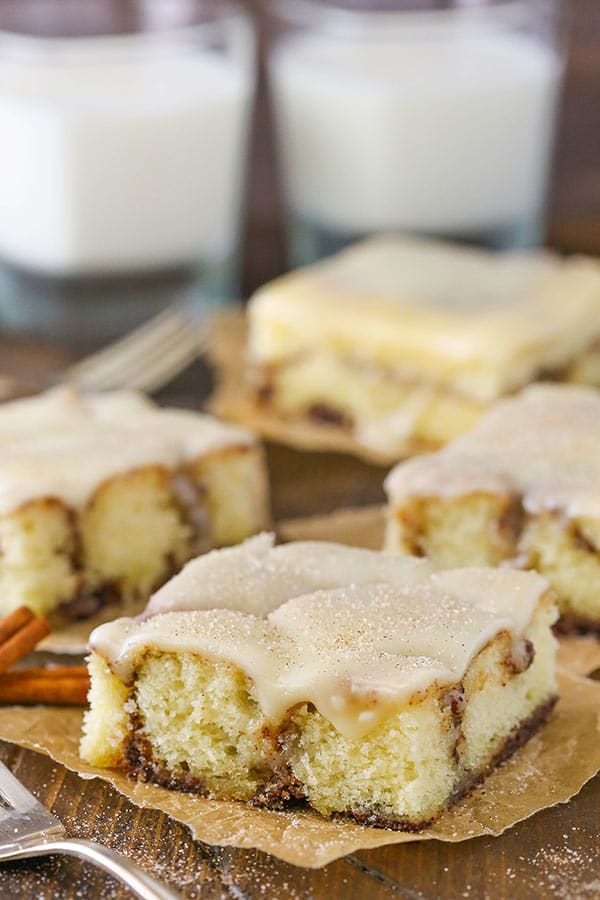 Cinnamon Roll Snack Cake dessert