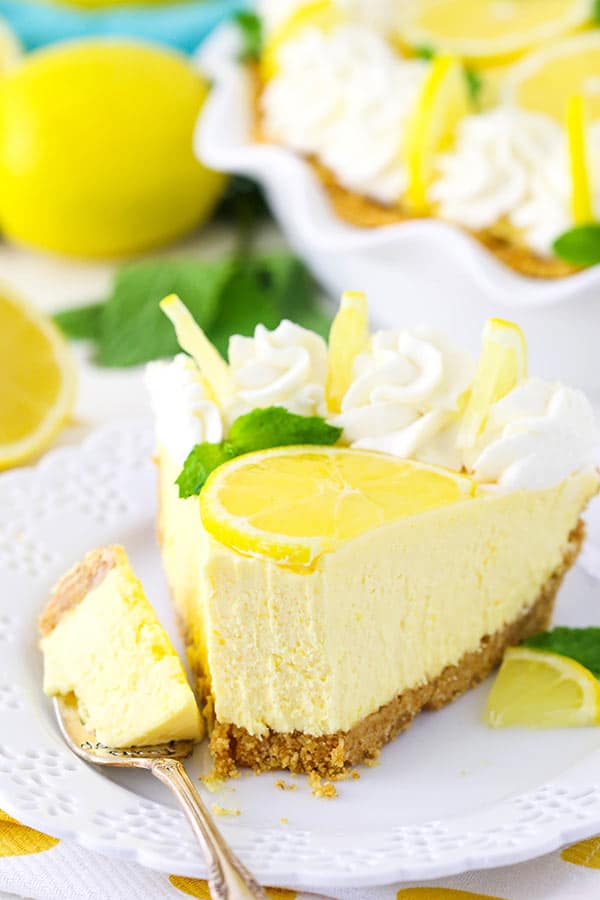 image of Lemon Mascarpone Cream Pie slice