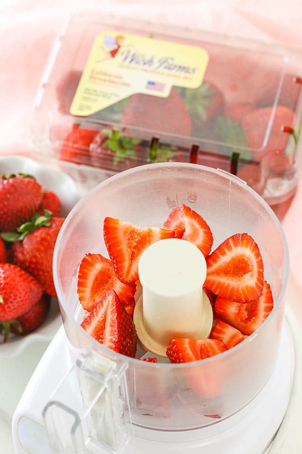Image of Strawberries in a Blender