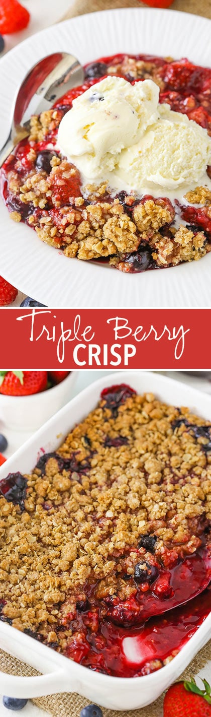 Triple Berry Crisp - easy to make and a great dessert for summer!