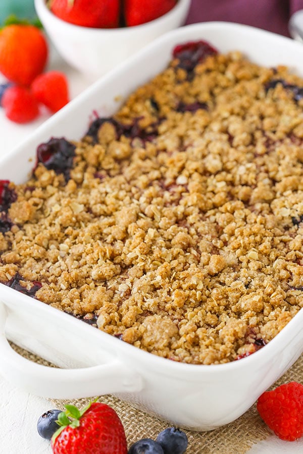 Triple Berry Crisp dessert