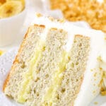 image of Banana Cream Layer Cake slice
