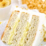 image of Banana Cream Layer Cake slice
