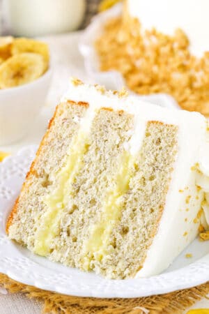 image of Banana Cream Layer Cake slice
