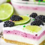close up image of Blackberry Lime Lush on plate