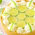 overhead image of Key Lime Cheesecake
