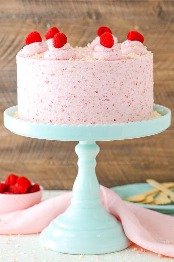 Favorite White Chocolate Raspberry Mousse Cake