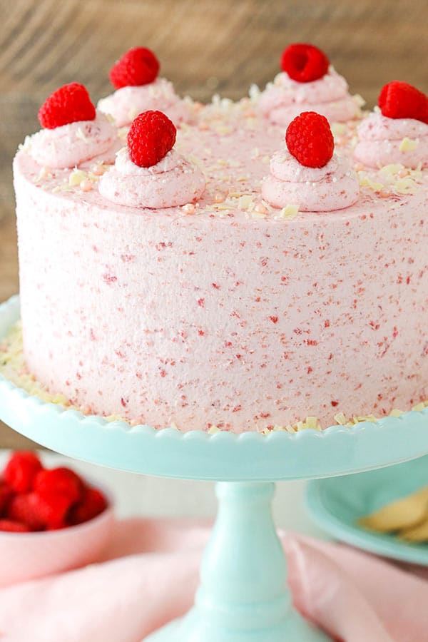 White Chocolate Raspberry Mousse Cake recipe