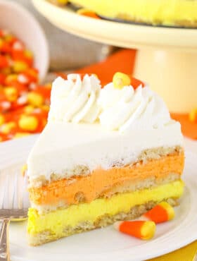 image of Candy Corn Icebox Cake