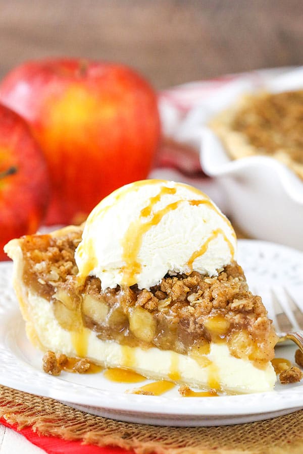 Apple Crumb Cheesecake Pie - Life Love and Sugar