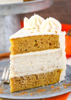 A Slice of Pumpkin Cheesecake Layer Cake