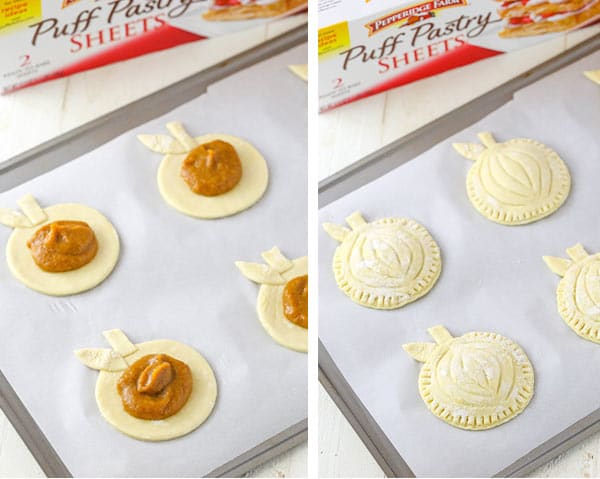 Image of Pumpkin Spice Pumpkin Pastries in Progress