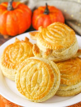 Pumpkin Spice Pumpkin Pastries on plate