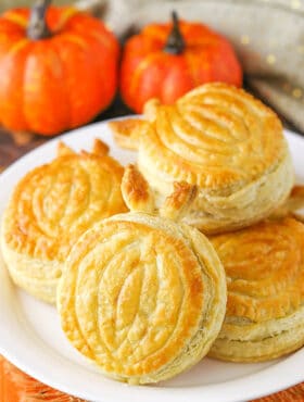 Pumpkin Spice Pumpkin Pastries on plate