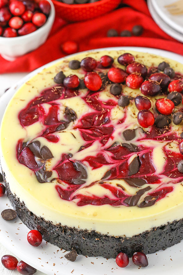 Cranberry Fudge Swirl Cheesecake Recipe 