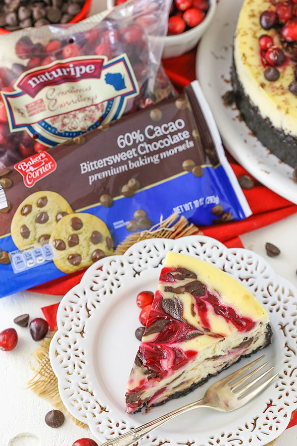 Easy Cranberry Fudge Swirl Cheesecake Recipe 