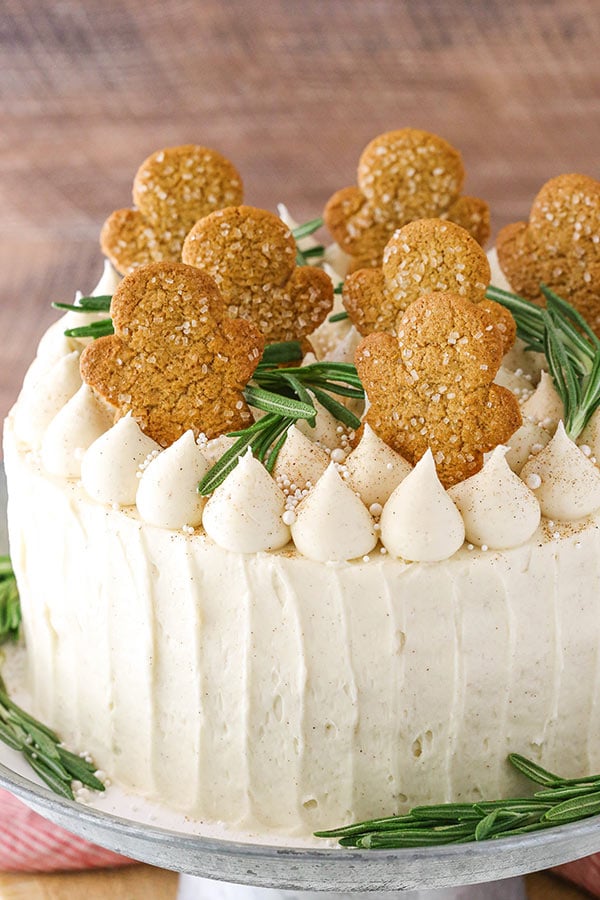 decorated Gingerbread Layer Cake