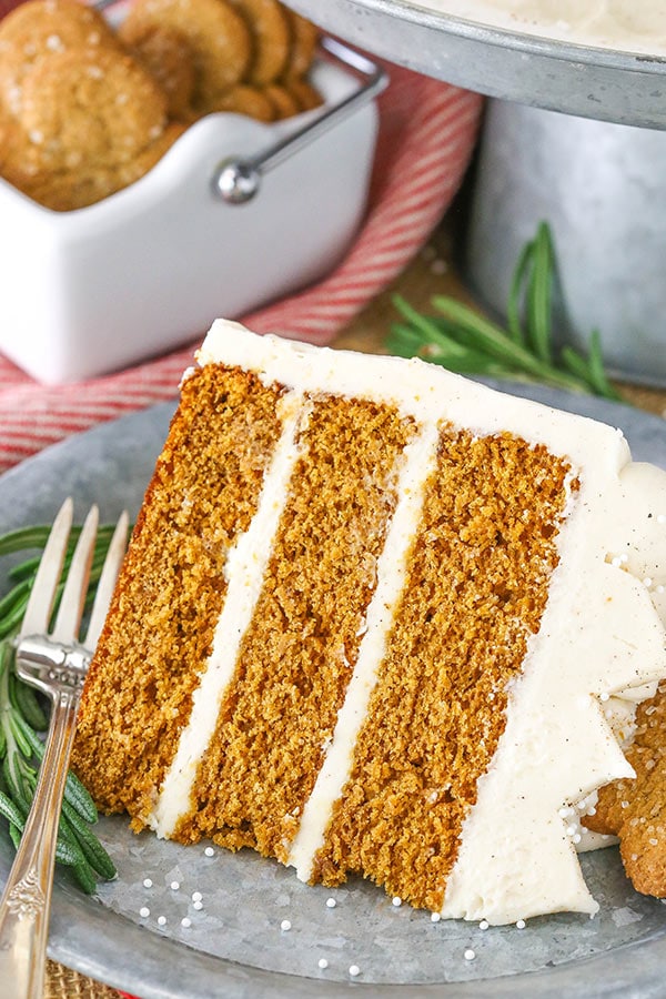 Gingerbread Layer Cake! Moist and delicious for the holidays!