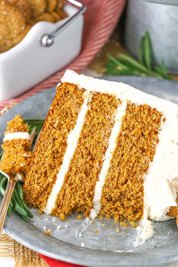 slice of cake with bite taken