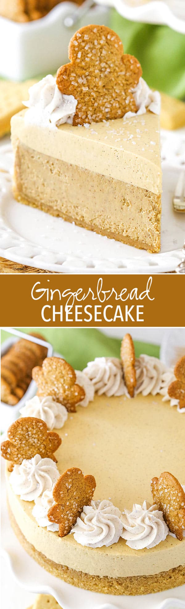 Gingerbread Cheesecake - A great holiday dessert, full of flavor and spices!