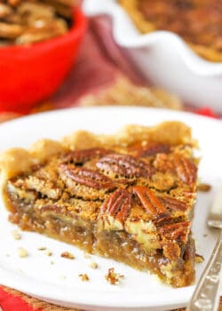 A slice of pecan pie.