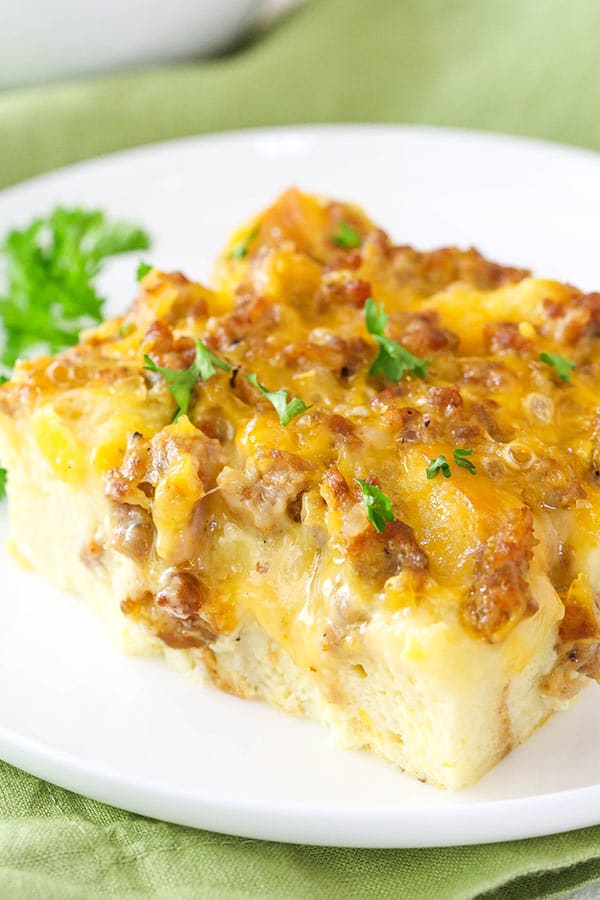 Sausage & Egg Breakfast Casserole | Easy Overnight Christmas Breakfast