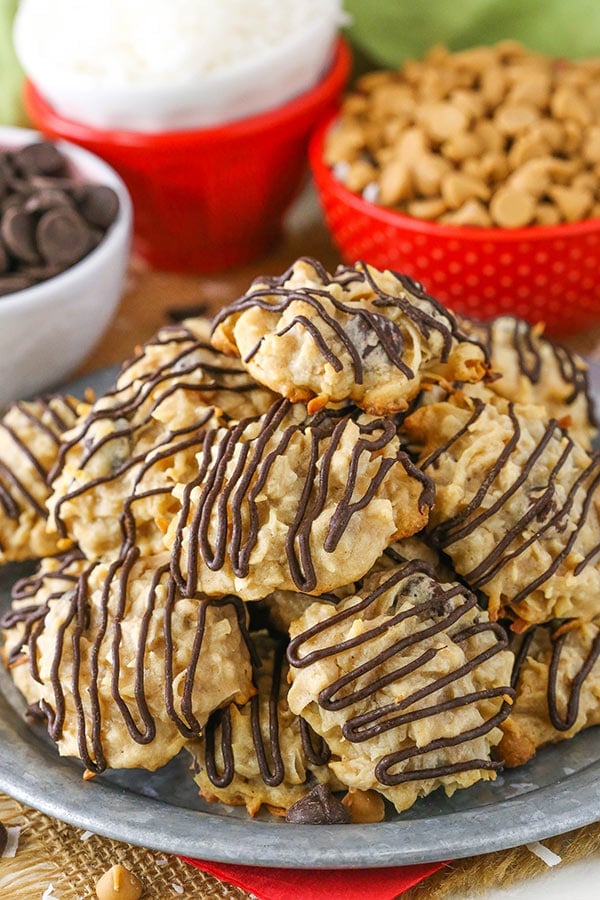 Peanut Butter Chocolate Chip Macaroons - easy to make and delicious cookies!