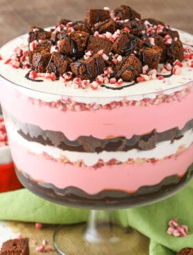 Peppermint Cheesecake Brownie Trifle recipe