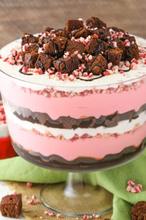 Peppermint Cheesecake Brownie Trifle recipe