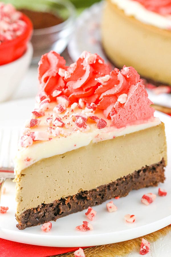 Peppermint Espresso Brownie Cheesecake