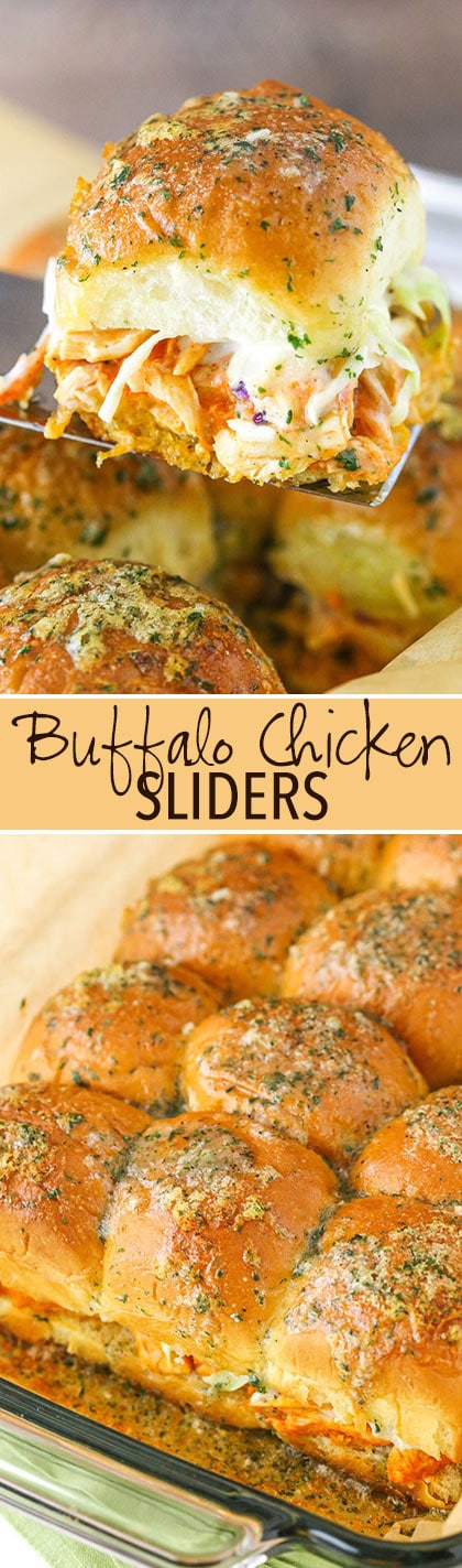 Buffalo Chicken Sliders - perfect football food and appetizer!