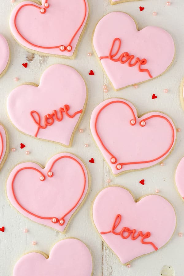 Valentine's Day Heart Cutout Cookies