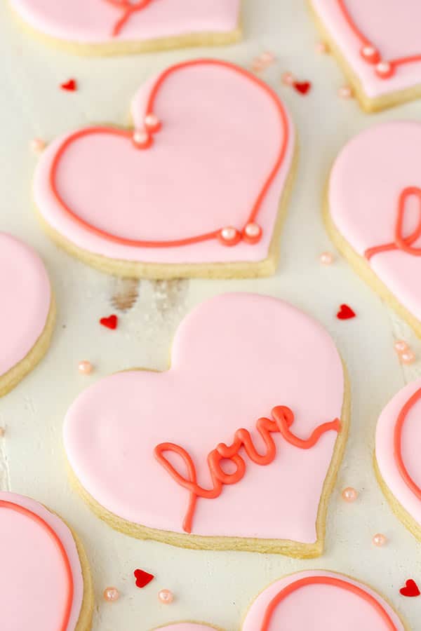 overhead view of decorated cookie