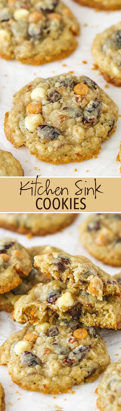 Kitchen Sink Cookies - full of a little bit of everything!