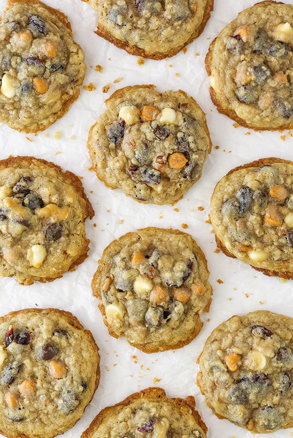 overhead view of Kitchen Sink Cookies