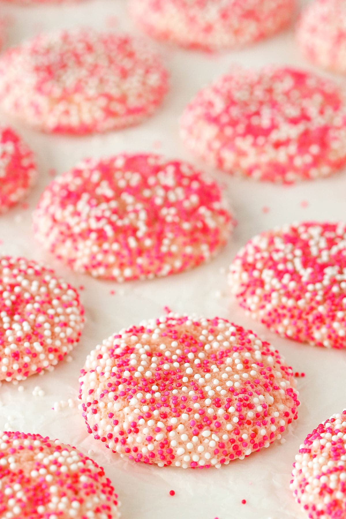 Strawberry Sprinkle Cookies