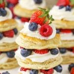 Berries and Cream Mini Puff Pastry Cakes