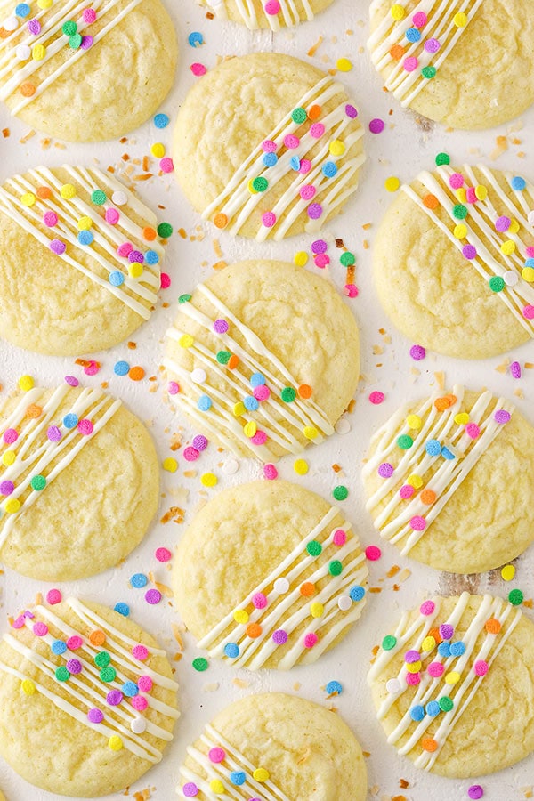 Coconut Sugar Cookies overhead view