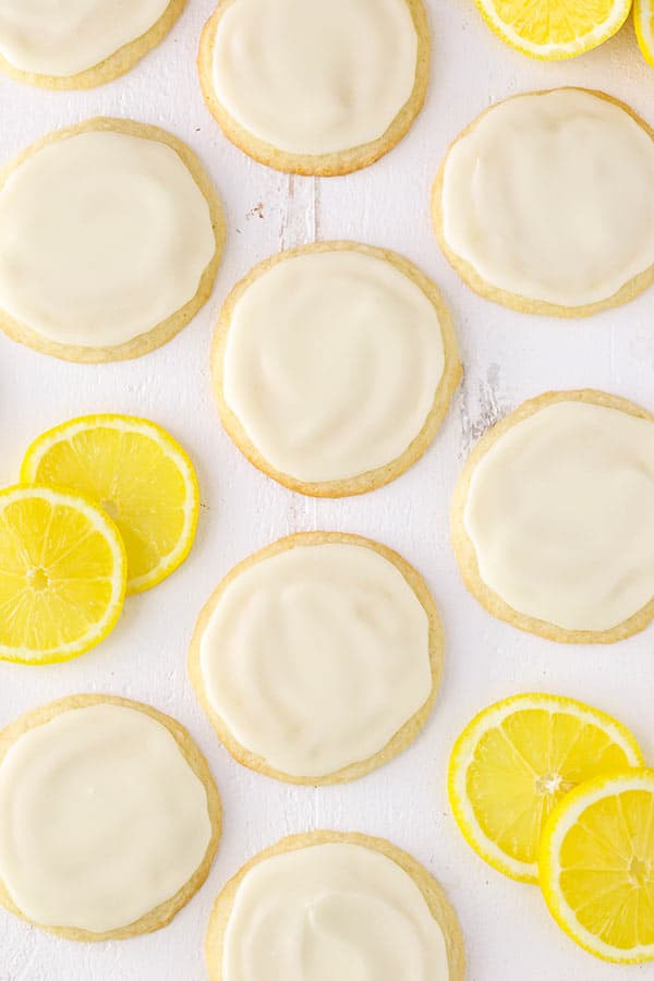 Limoncello Cookies overhead view